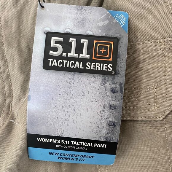 5.11 Tactical Cotton Canvas Cargo Pant Khaki Women's Size 8 TDU EMS Uniform New - Picture 9 of 13
